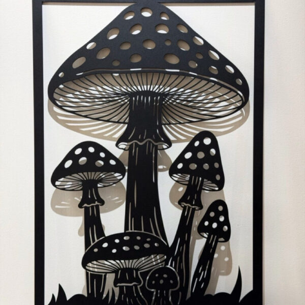 Metal Wall Artwork "Fly Agaric" 68.5 x 48 cm (27 x 19 inches)