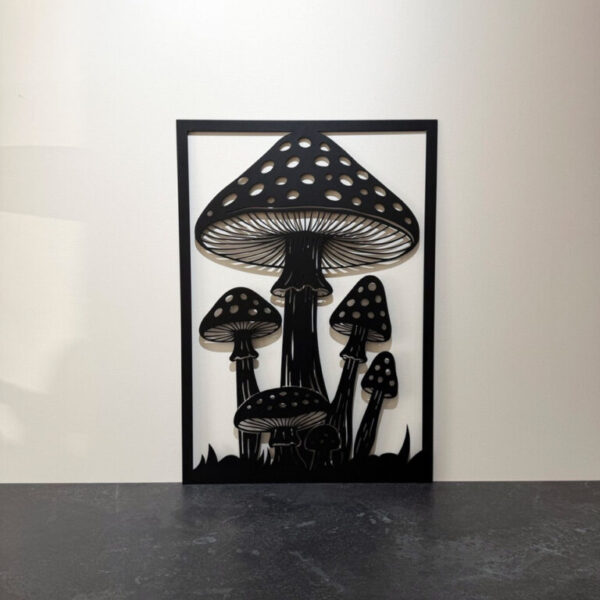 Metal Wall Artwork "Fly Agaric" 68.5 x 48 cm (27 x 19 inches)